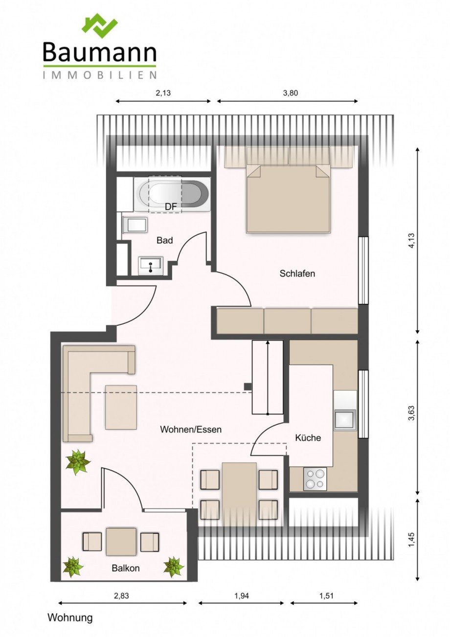 Grundriss Maisonettewohnung Linz am Rhein