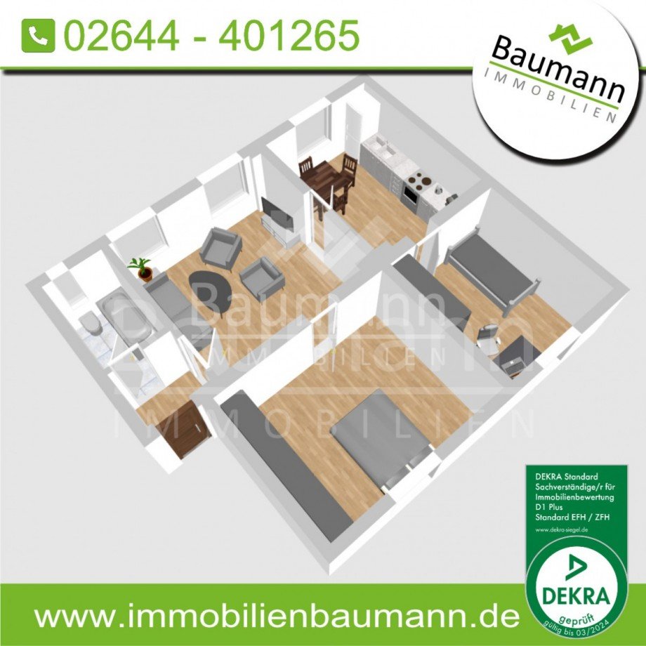 Grundriss Erdgeschosswohnung Linz am Rhein