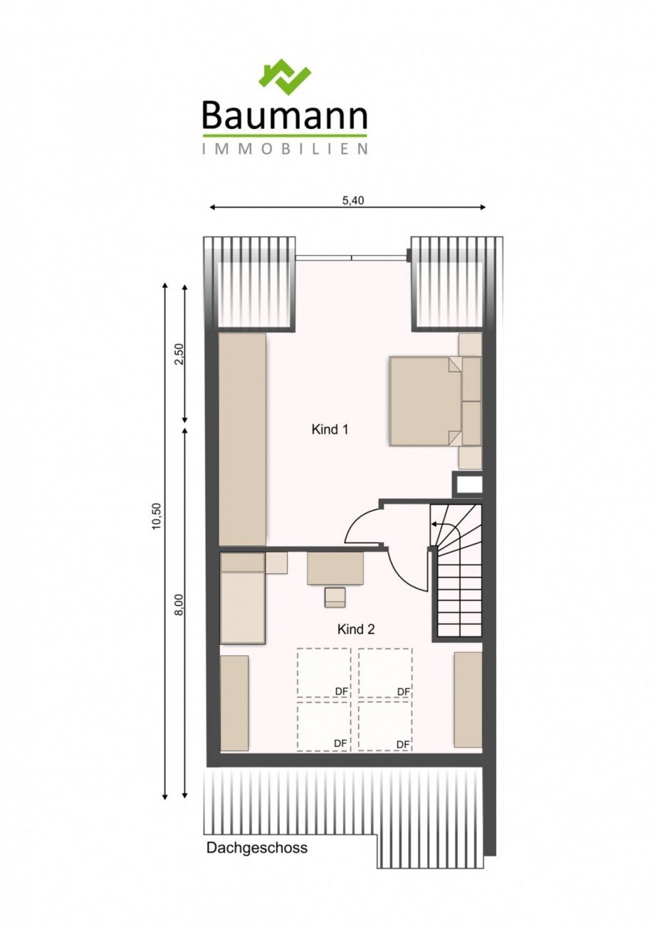 Grundriss DG Reihenmittelhaus Linz am Rhein