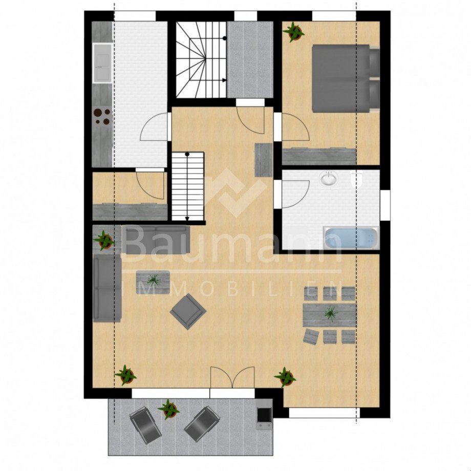 Grundriss-OG Maisonettewohnung Linz am Rhein