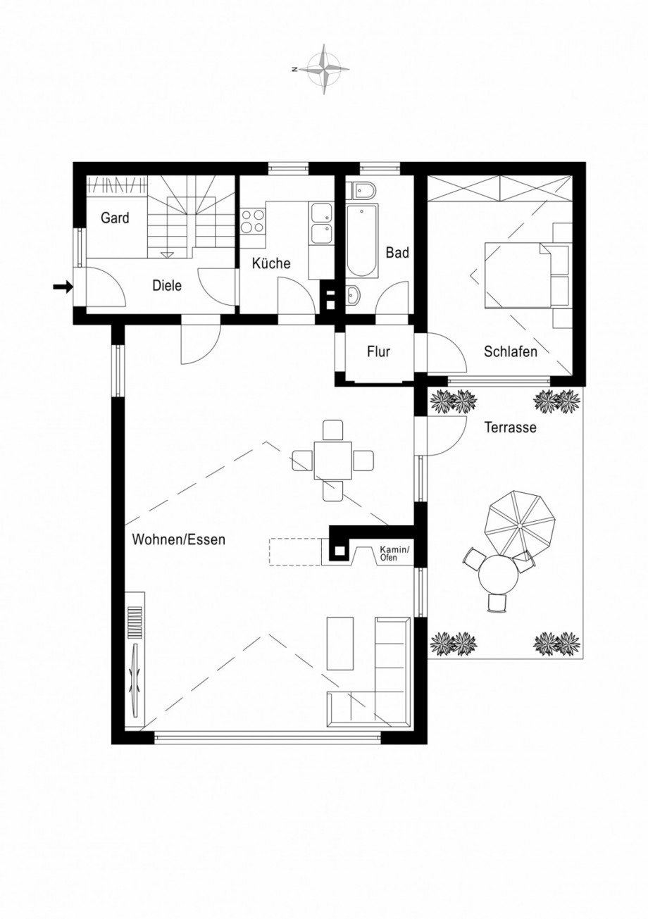 Grundriss EG Einfamilienhaus Swisttal / Buschhoven