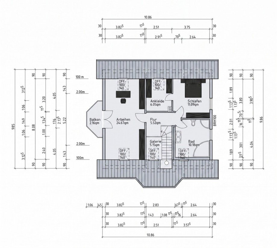 Grundriss Dachgeschoss Einfamilienhaus Unkel Scheuren Einfamilienhaus Unkel / Scheuren