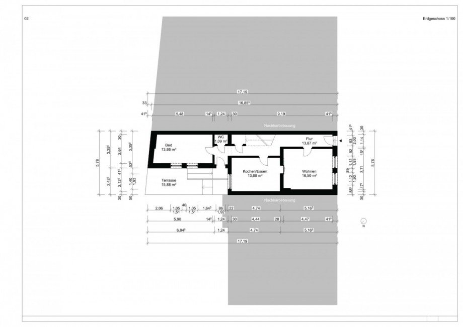 Grundriss EG Einfamilienhaus Linz