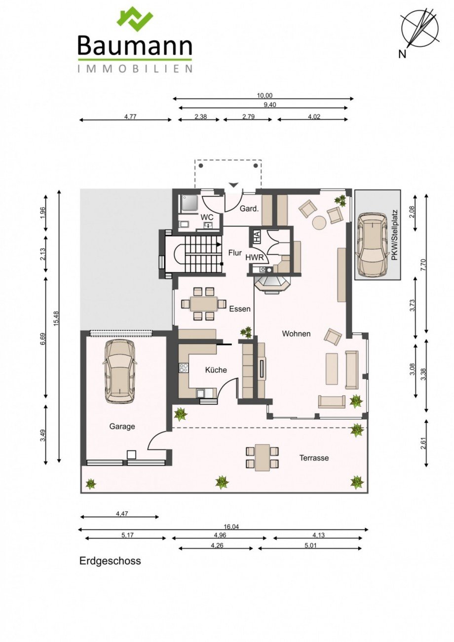 Grundriss Erdgeschoss Einfamilienhaus Sinzig / Bad Bodendorf
